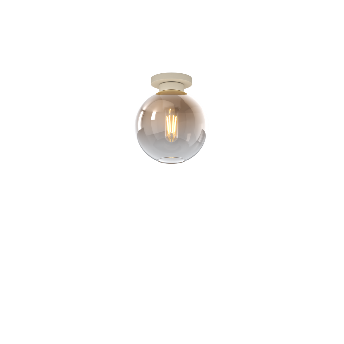 1240SA/PL1-BR L-LINE PLAFONIERA SABBIA 1 LUCE VETRO BRONZO