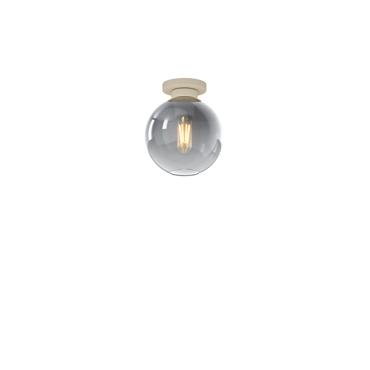 1240SA/PL1-FU L-LINE PLAFONIERA SABBIA 1 LUCE VETRO FUME