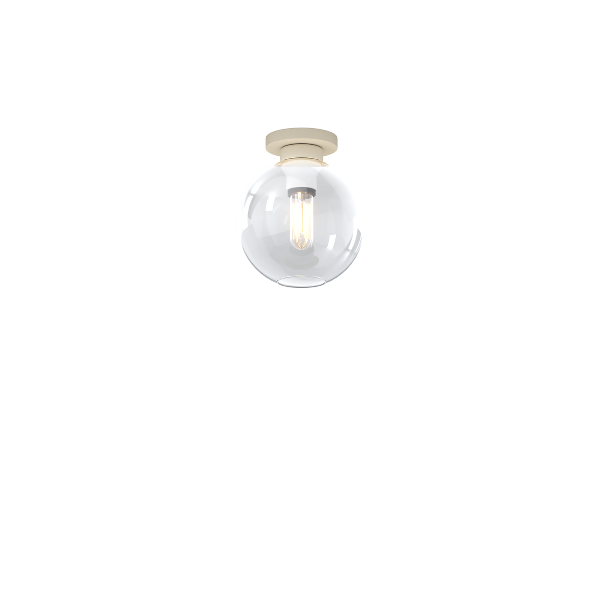 1240SA/PL1-TR L-LINE PLAFONIERA SABBIA 1 LUCE VETRO TRASPARENTE