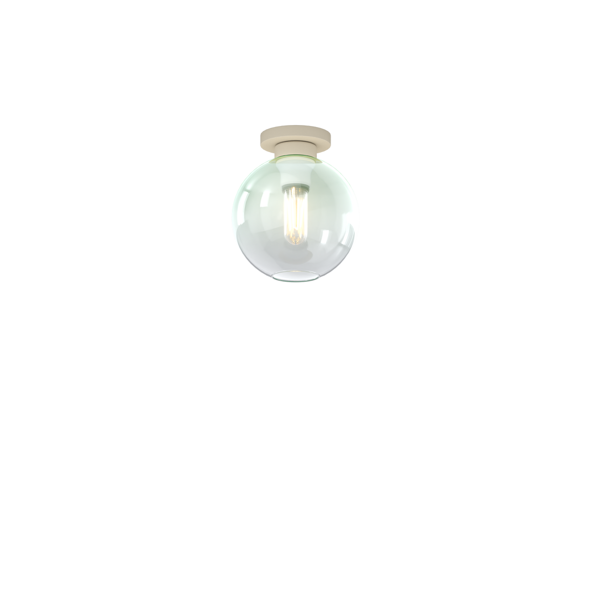 1240SA/PL1-VE L-LINE PLAFONIERA SABBIA 1 LUCE VETRO VERDE