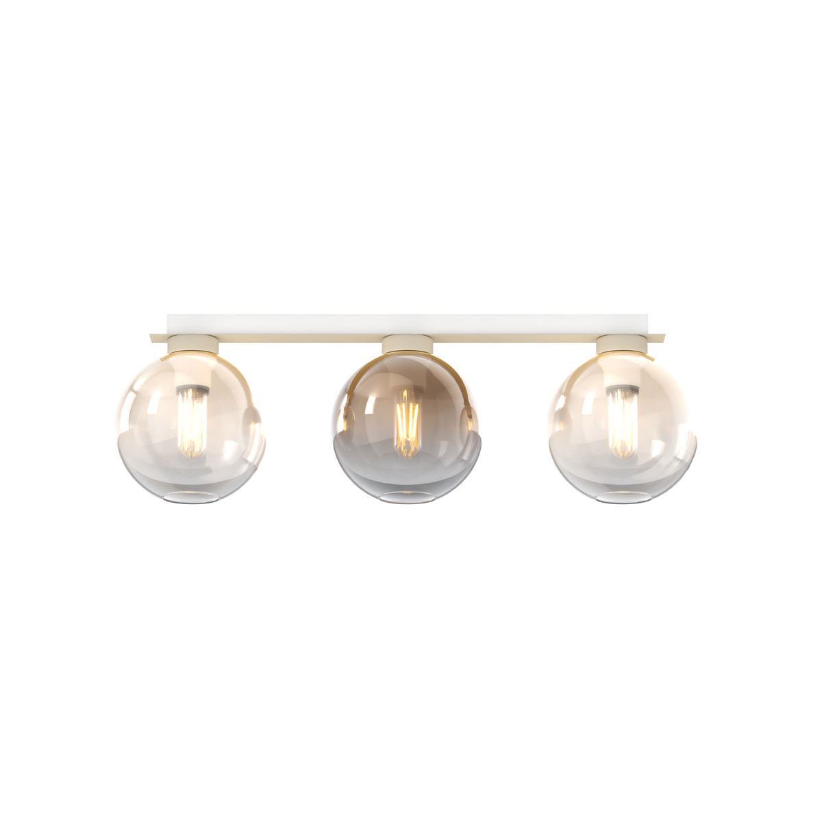 1240SA/PL3 R-AB L-LINE PLAFONIERA SABBIA 3 LUCI RETTANGOLARE VETRI 2X AMBRA + 1X BRONZO