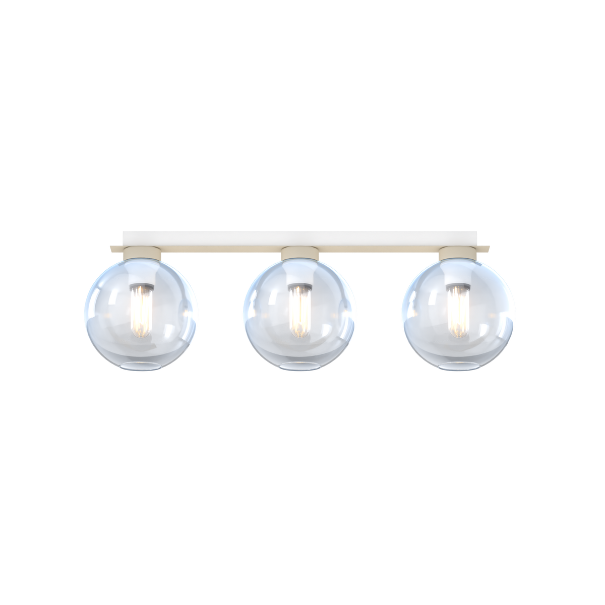 1240SA/PL3 R-BL L-LINE PLAFONIERA SABBIA 3 LUCI RETTANGOLARE VETRI BLU