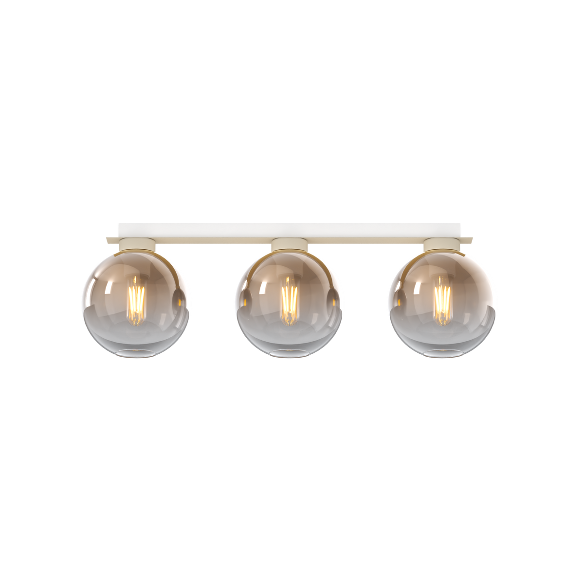 1240SA/PL3 R-BR L-LINE PLAFONIERA SABBIA 3 LUCI RETTANGOLARE VETRI BRONZO