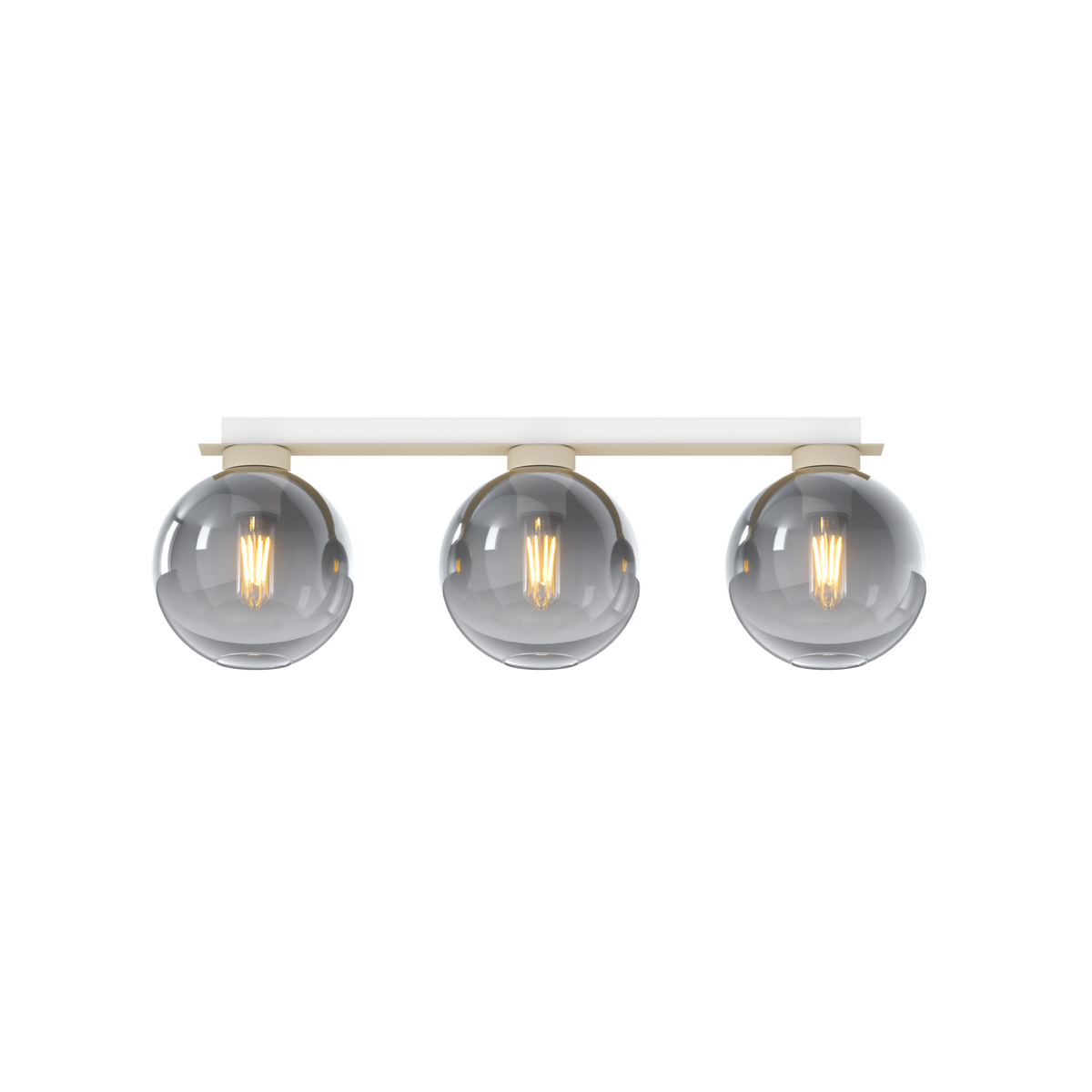 1240SA/PL3 R-FU L-LINE PLAFONIERA SABBIA 3 LUCI RETTANGOLARE VETRI FUME