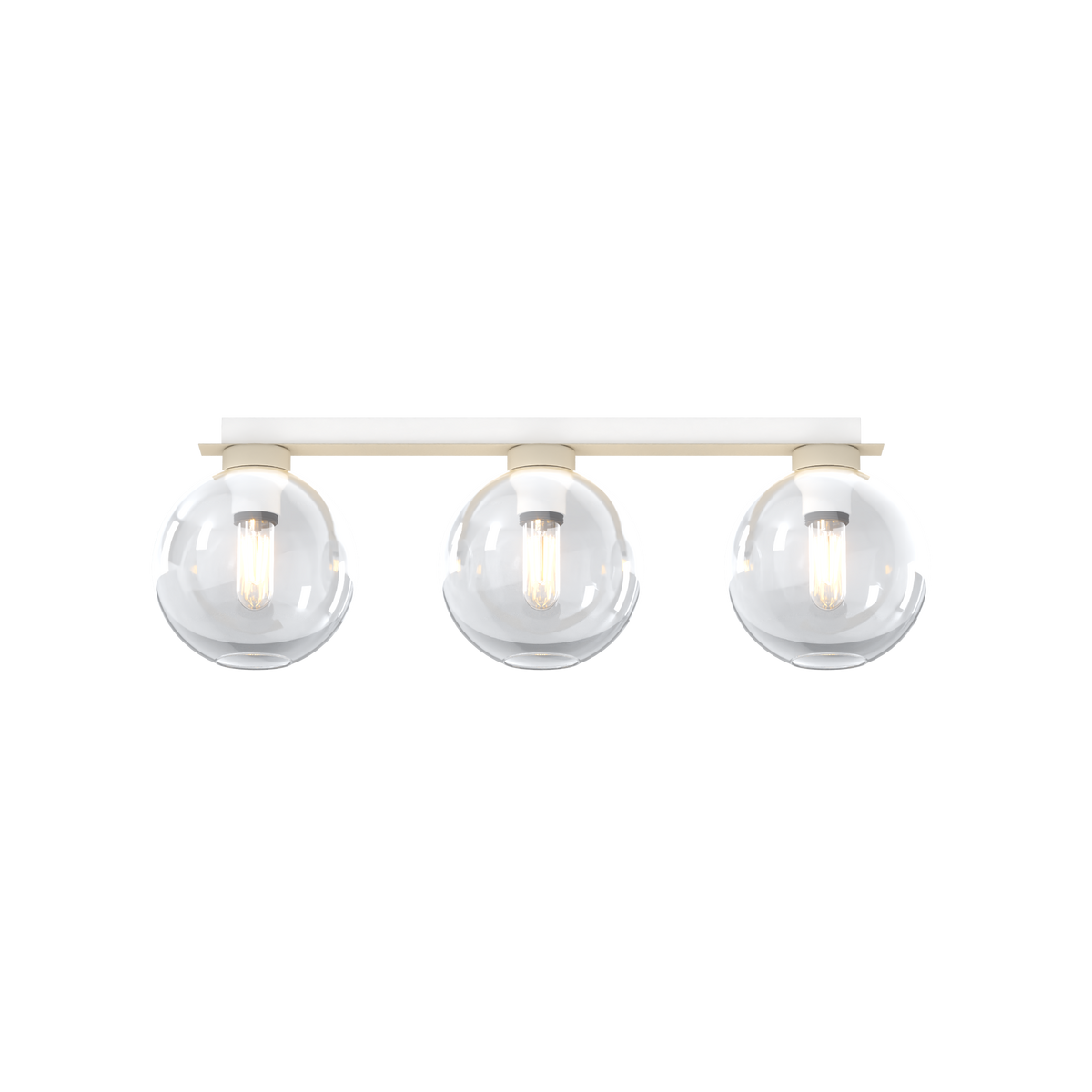 1240SA/PL3 R-TR L-LINE PLAFONIERA SABBIA 3 LUCI RETTANGOLARE VETRI TRASPARENTE