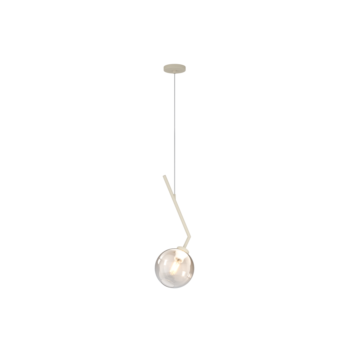 1240SA/S1-AM L-LINE SOSP. SABBIA 1 LUCE VETRO AMBRA