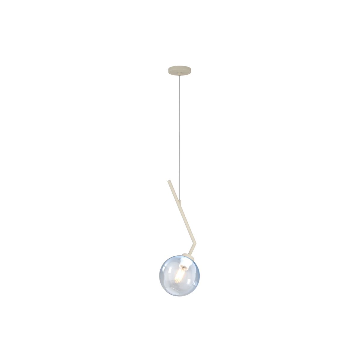 1240SA/S1-BL L-LINE SOSP. SABBIA 1 LUCE VETRO BLU