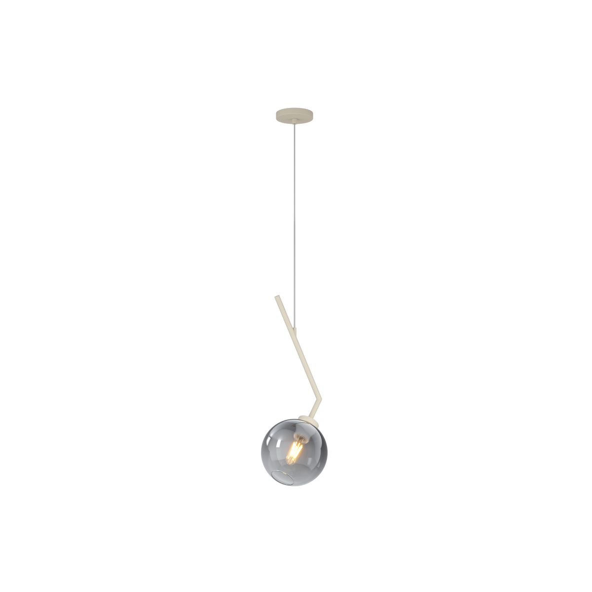 1240SA/S1-FU L-LINE SOSP. SABBIA 1 LUCE VETRO FUME