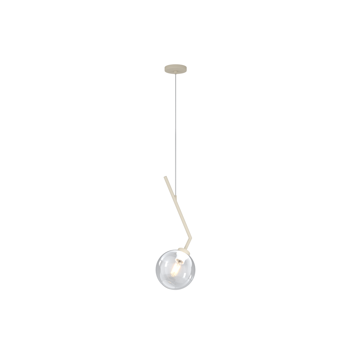 1240SA/S1-TR L-LINE SOSP. SABBIA 1 LUCE VETRO TRASPARENTE