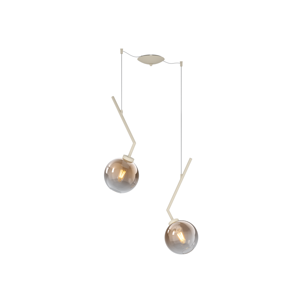 1240SA/S2 S-BR L-LINE SOSP. SABBIA 2 LUCI SPOSTABILE VETRI BRONZO