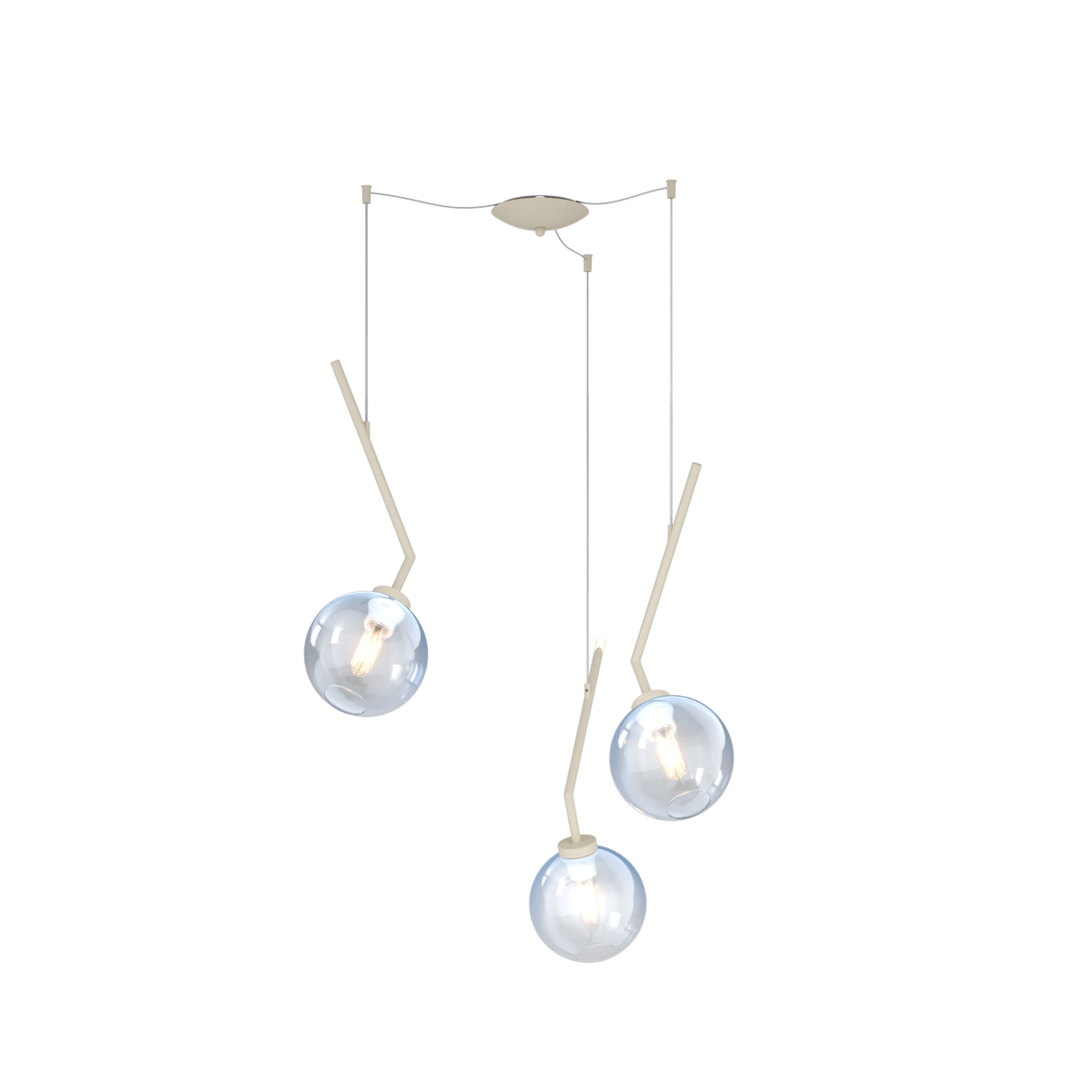 1240SA/S3 S-BL L-LINE SOSP. SABBIA 3 LUCI SPOSTABILE VETRI BLU