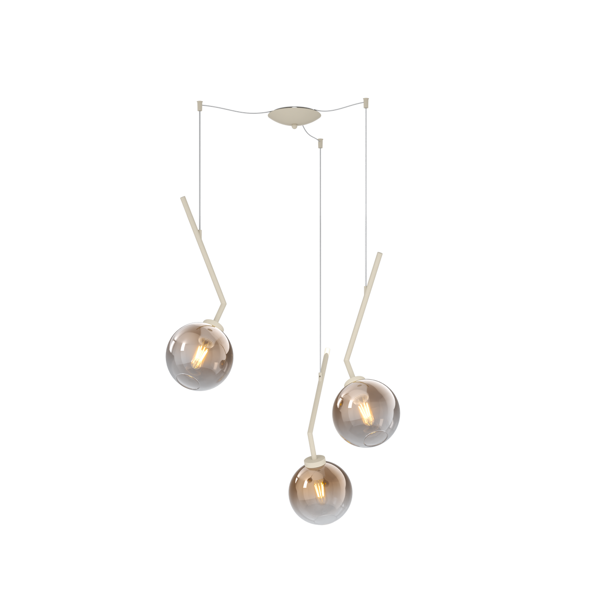 1240SA/S3 S-BR L-LINE SOSP. SABBIA 3 LUCI SPOSTABILE VETRI BRONZO