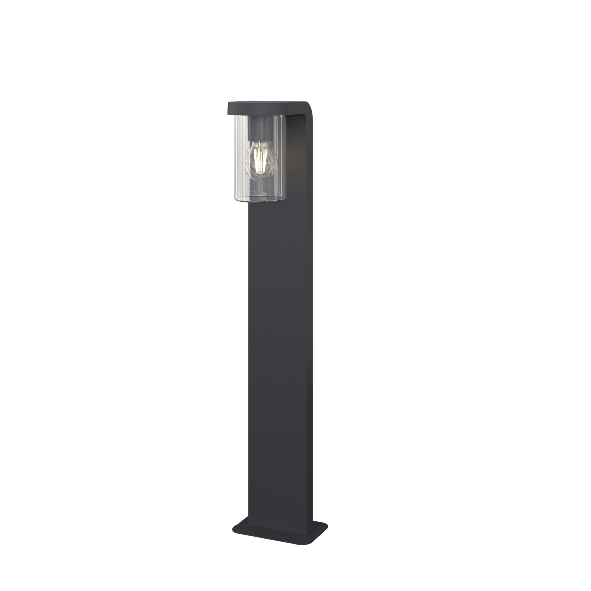 LUGANO/PA80-GA LUGANO PALO 80CM. 1 LUCE GRIGIO ANTRACITE IP54 E27 NON INCLUSA