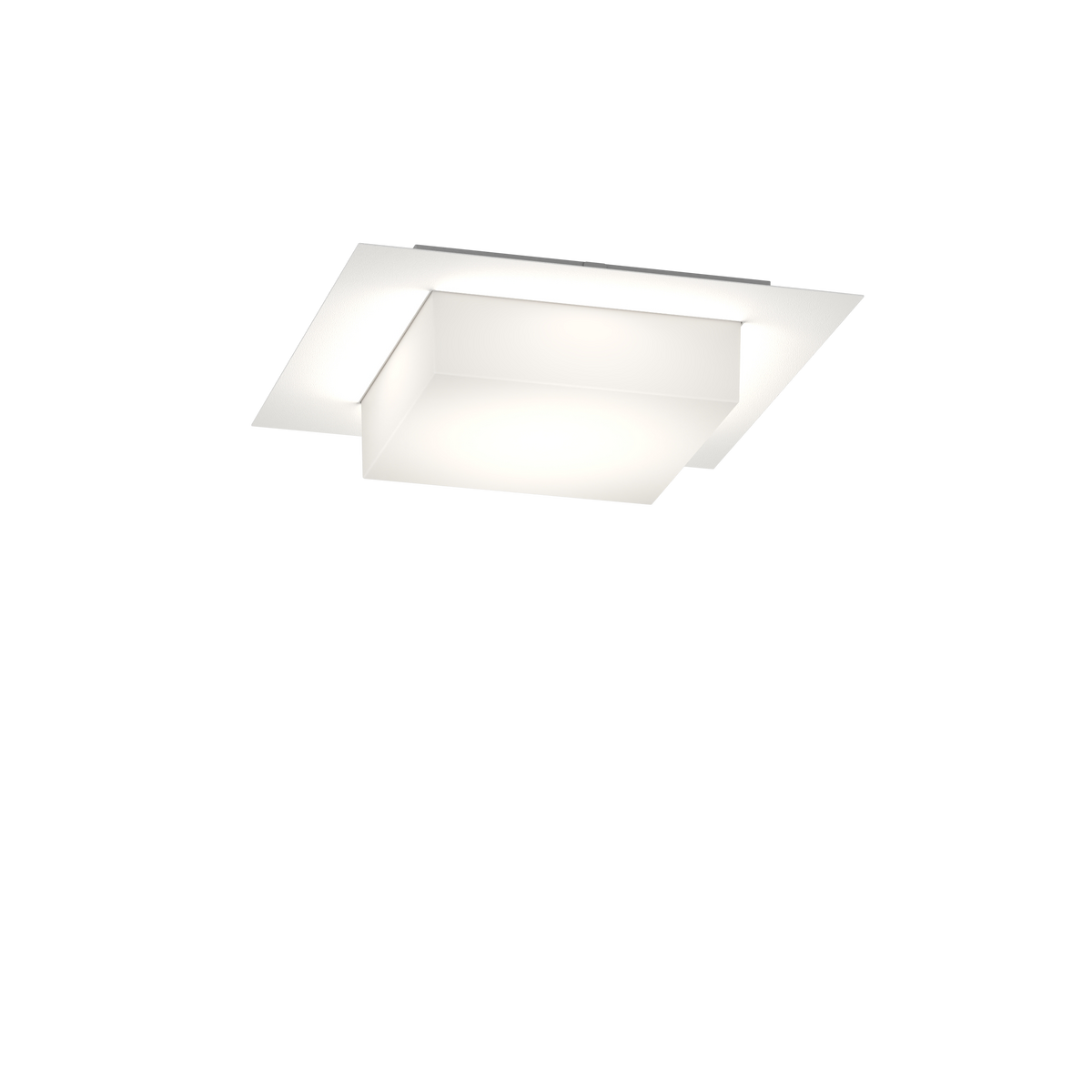 MIAMI PLUS/Q-BI MIAMI PLUS APPLIQUE/PLAFONIERA QUADRA 35CM. 4 LUCI BIANCO IP54 GX53 NON INCLUSE