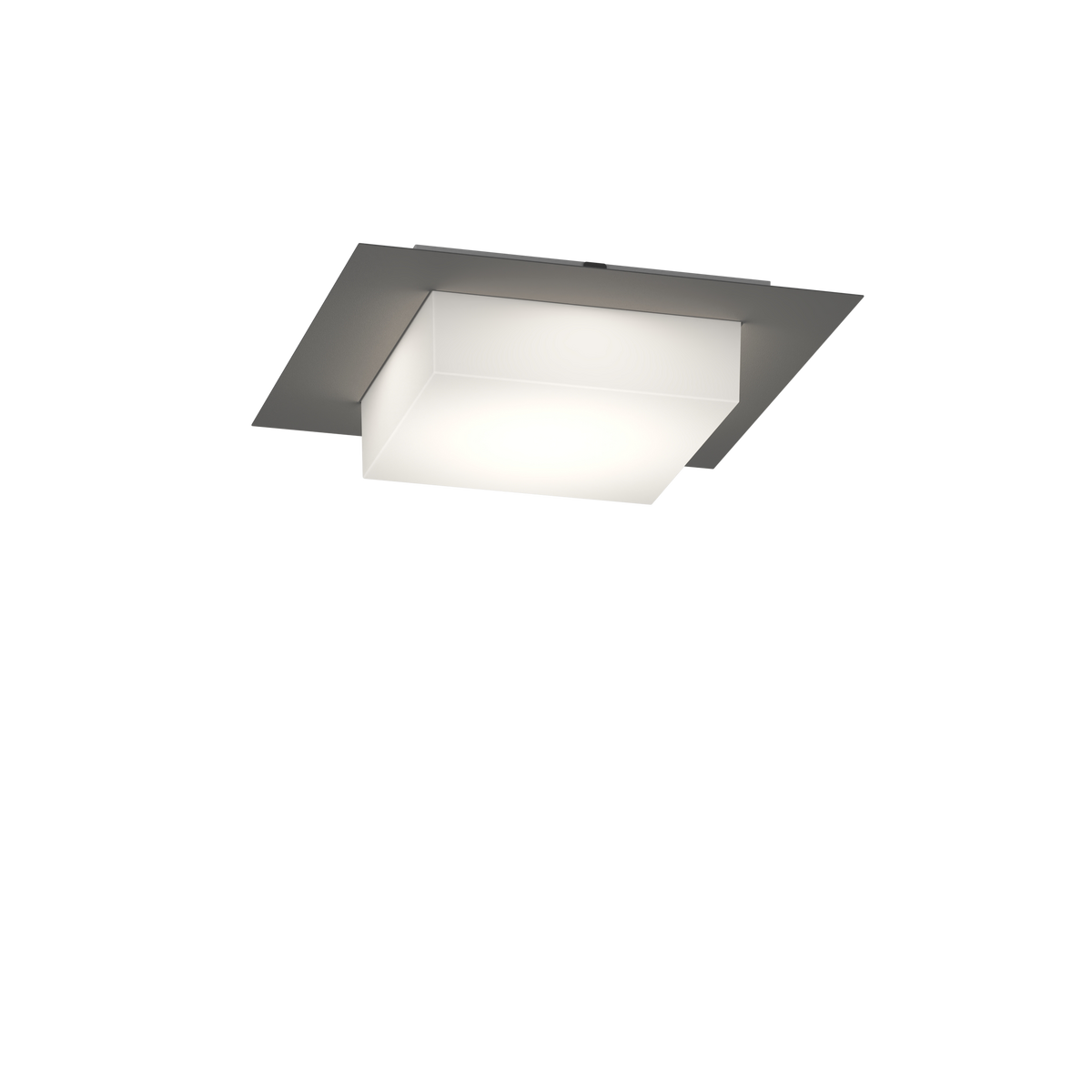 MIAMI PLUS/Q-GA MIAMI PLUS APPLIQUE/PLAFONIERA QUADRA 35CM. 4 LUCI GRIGIO ANTRACITE IP54 GX53 NON INCLUSE