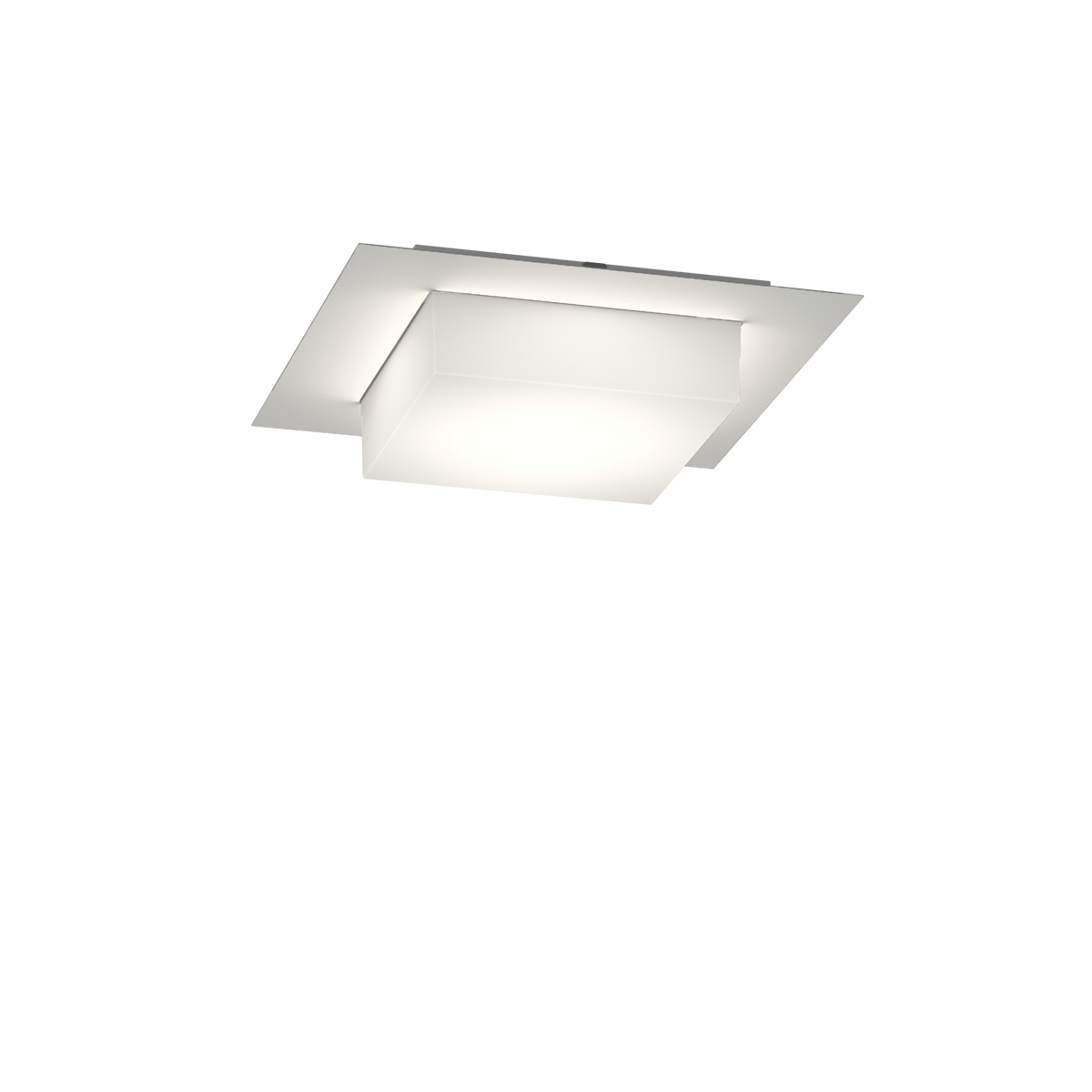MIAMI PLUS/Q-GR MIAMI PLUS APPLIQUE/PLAFONIERA QUADRA 35CM. 4 LUCI GRIGIO IP54 GX53 NON INCLUSE