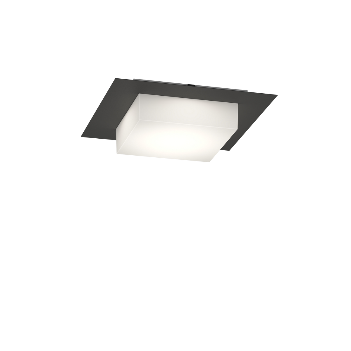 MIAMI PLUS/Q-NE MIAMI PLUS APPLIQUE/PLAFONIERA QUADRA 35CM. 4 LUCI NERO IP54 GX53 NON INCLUSE