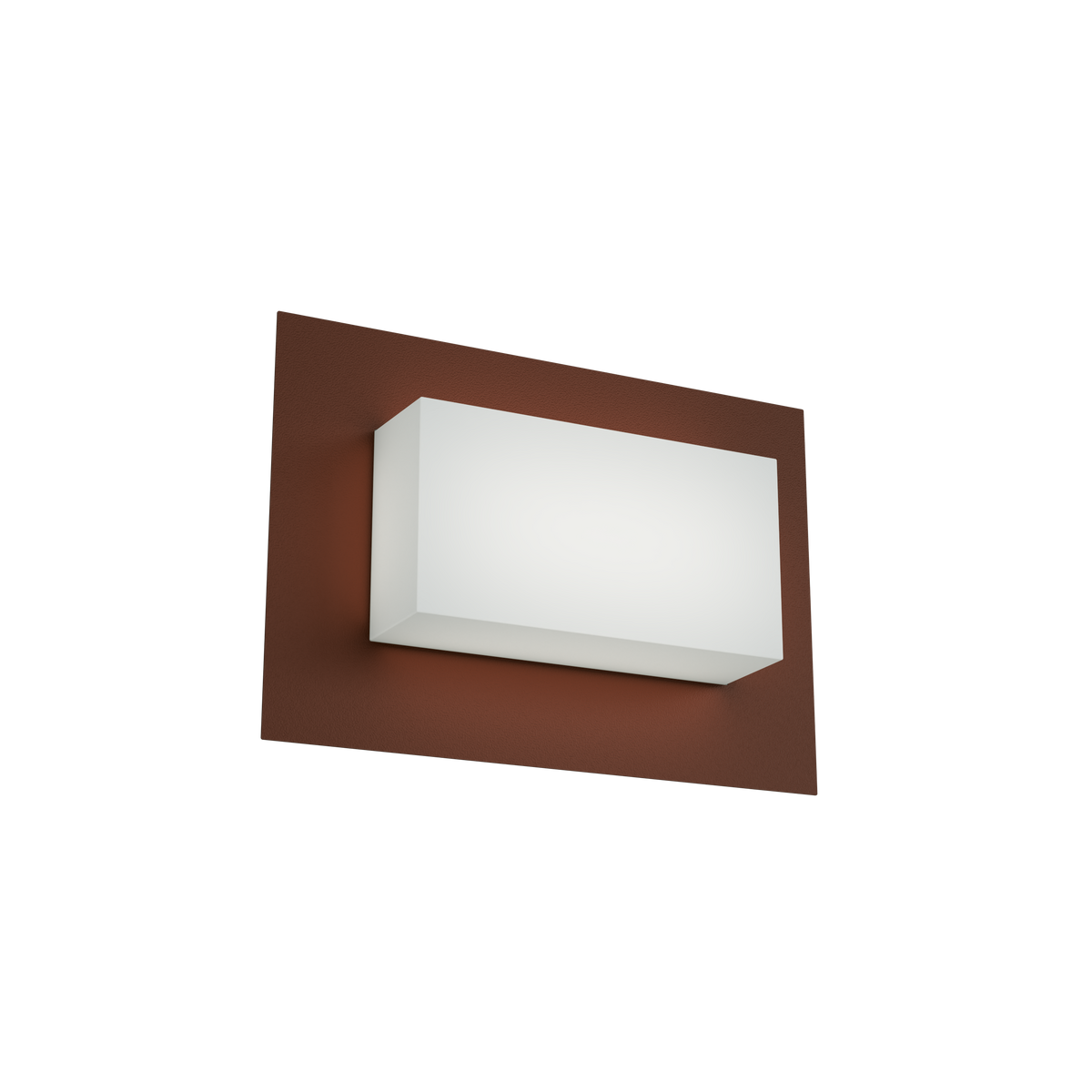 MIAMI PLUS/R-CO MIAMI PLUS APPLIQUE/PLAFONIERA RETTANGOLARE 32X22CM. 2 LUCI CORTEN IP54 GX53 NON INCLUSE