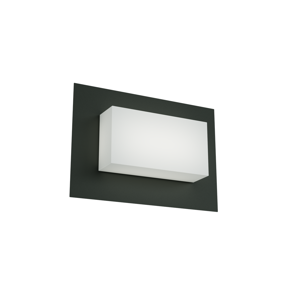 MIAMI PLUS/R-NE MIAMI PLUS APPLIQUE/PLAFONIERA RETTANGOLARE 32X22CM. 2 LUCI NERO IP54 GX53 NON INCLUSE
