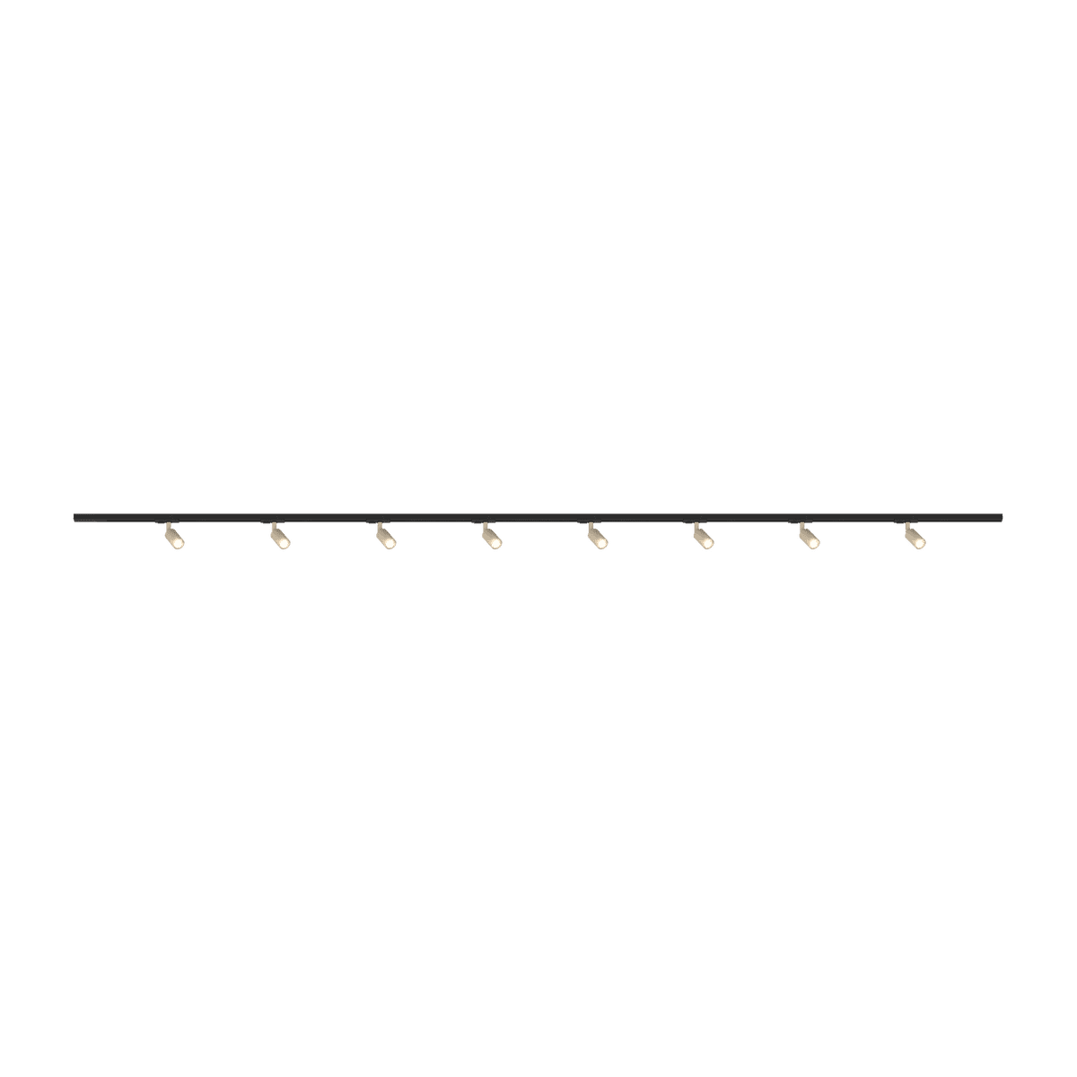 MONO/LARAKIT-300-SA MONO KIT BINARIO NERO 300 CM. (200 + GIUNTO ELETTRIFICATO + 100 CM) + 8 PZ. FARETTO LARA SABBIA