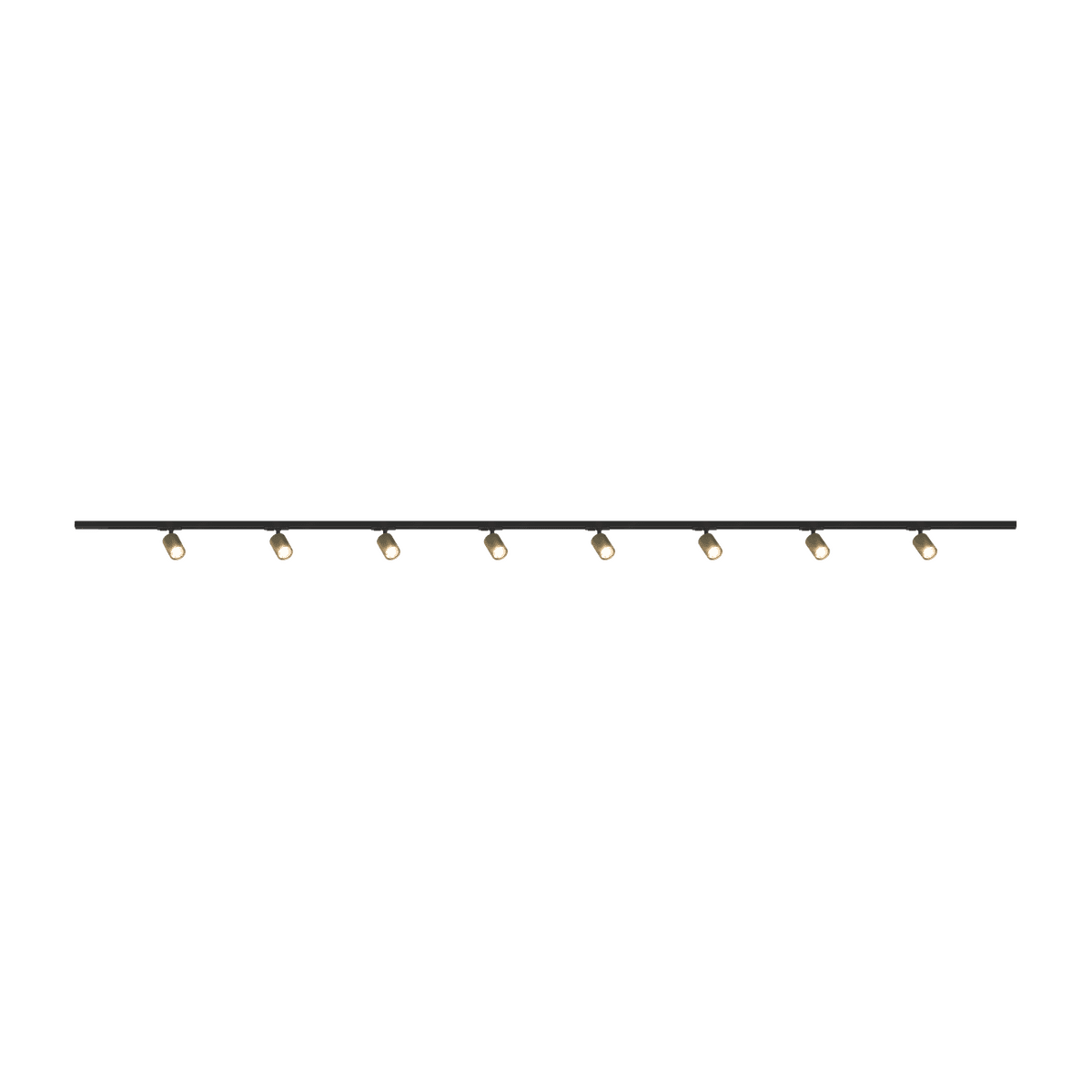MONO/YARIKIT-300-OR MONO KIT BINARIO NERO 300 CM. (200 + GIUNTO ELETTRIFICATO + 100 CM) + 8 PZ. FARETTO YARI ORO