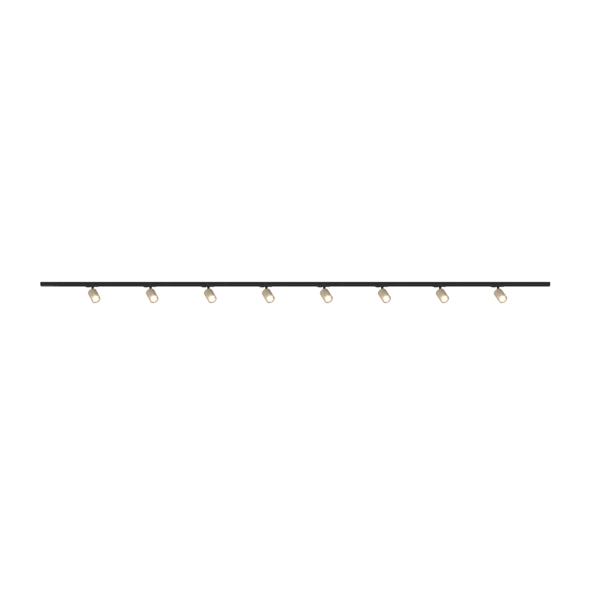 MONO/YARIKIT-300-SA MONO KIT BINARIO NERO 300 CM. (200 + GIUNTO ELETTRIFICATO + 100 CM) + 8 PZ. FARETTO YARI SABBIA