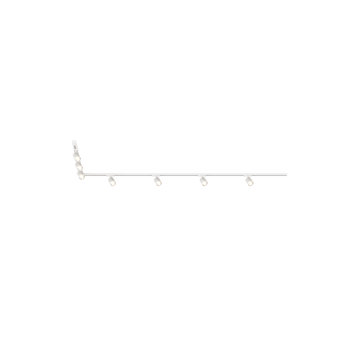 MONO/YARIKIT-300L-BI MONO KIT BINARIO BIANCO 300 CM. (200 + GIUNTO AD 'L' + 100 CM) + 7 PZ. FARETTO YARI BIANCO