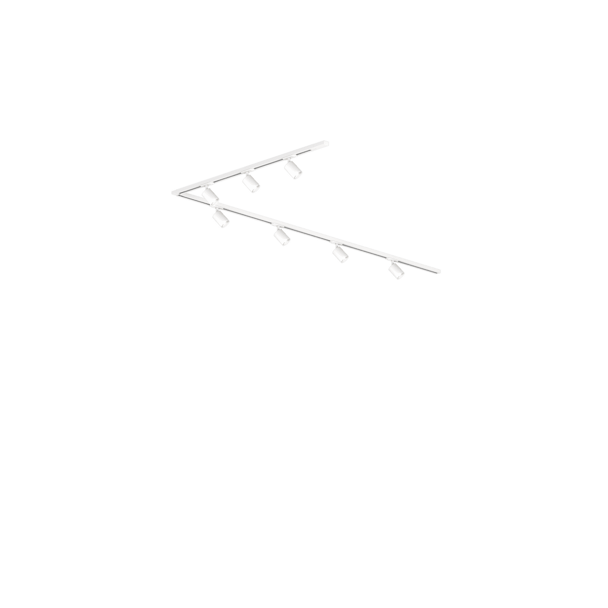 MONO/YARIKIT-300L-BI MONO KIT BINARIO BIANCO 300 CM. (200 + GIUNTO AD 'L' + 100 CM) + 7 PZ. FARETTO YARI BIANCO