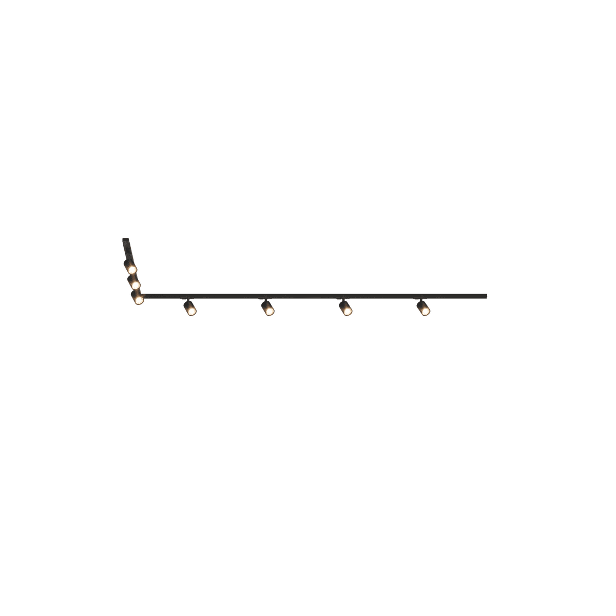 MONO/YARIKIT-300L-NE MONO KIT BINARIO NERO 300 CM. (200 + GIUNTO AD 'L' + 100 CM) + 7 PZ. FARETTO YARI NERO