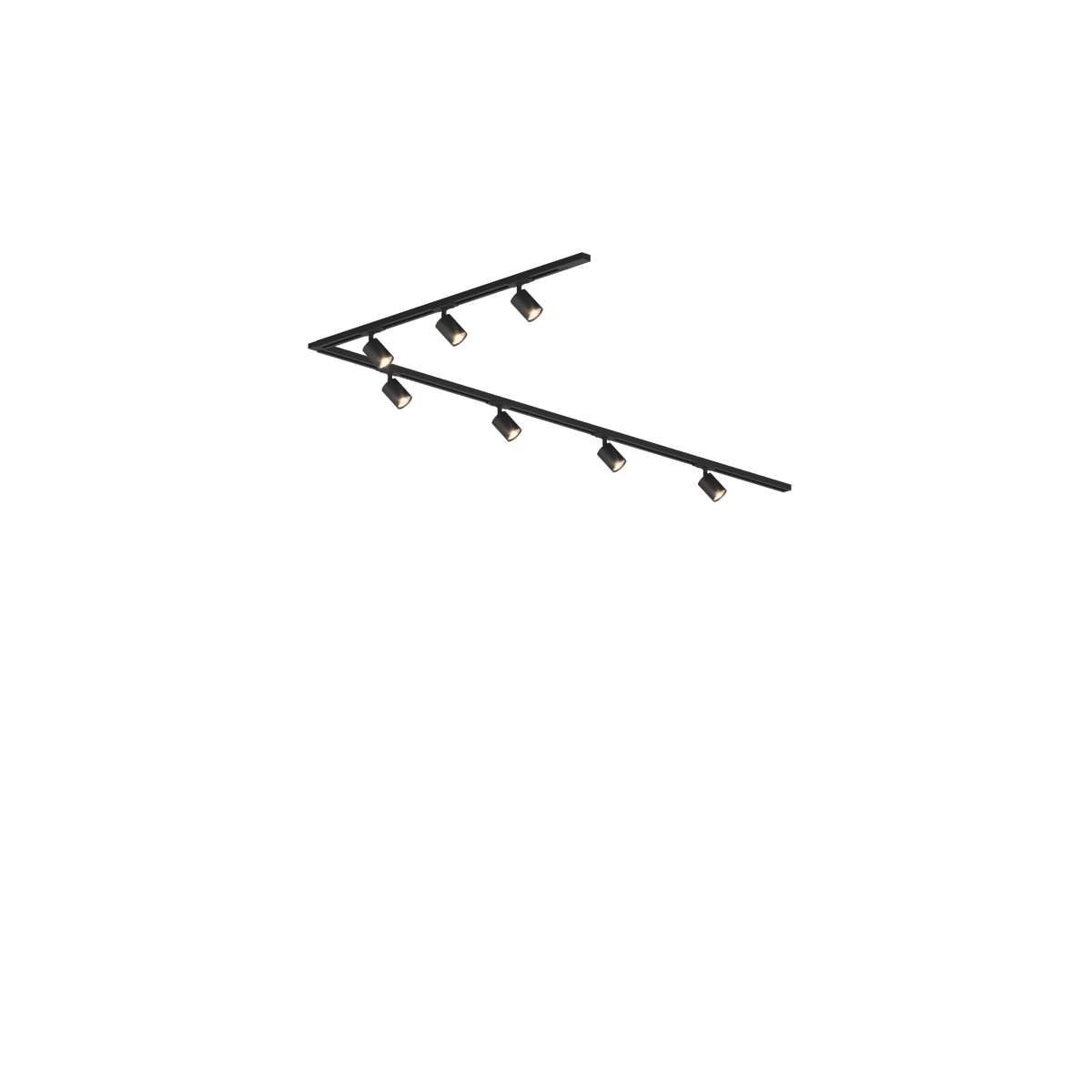 MONO/YARIKIT-300L-NE MONO KIT BINARIO NERO 300 CM. (200 + GIUNTO AD 'L' + 100 CM) + 7 PZ. FARETTO YARI NERO