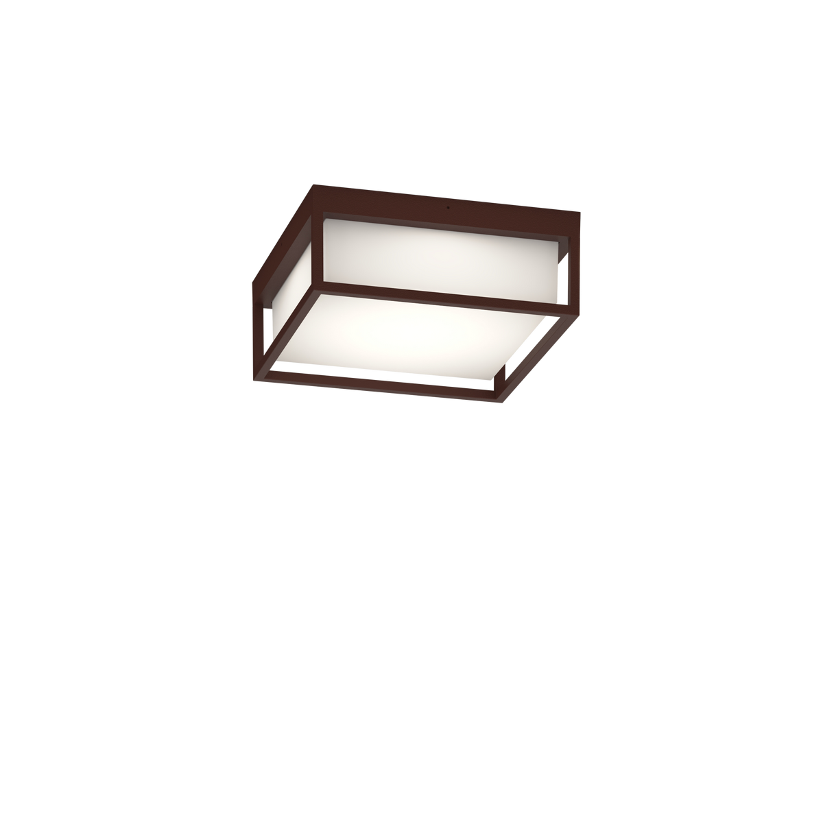 OSAKA/Q-CO OSAKA APPLIQUE/PLAFONIERA QUADRA 25CM. 4 LUCI CORTEN IP54 GX53 NON INCLUSE