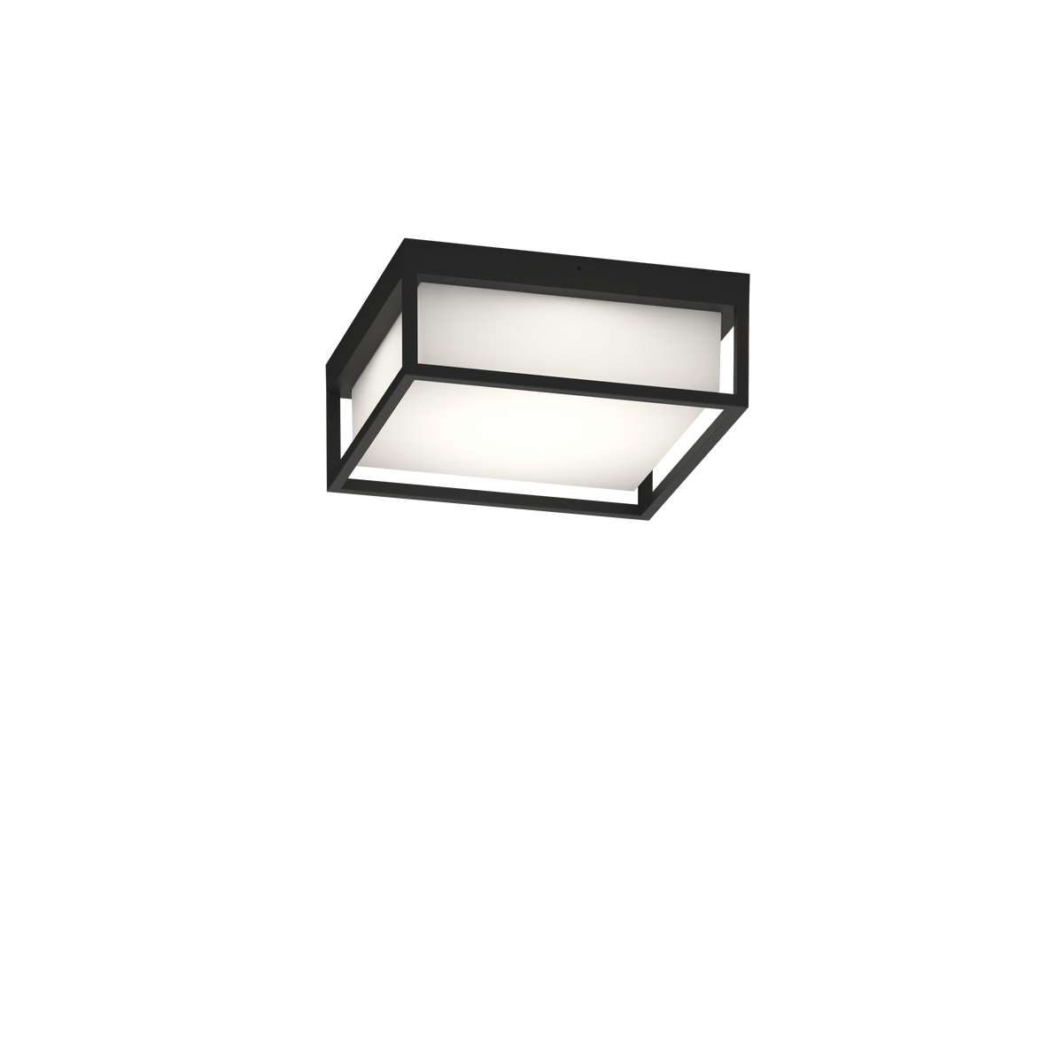OSAKA/Q-NE OSAKA APPLIQUE/PLAFONIERA QUADRA 25CM. 4 LUCI NERO IP54 GX53 NON INCLUSE