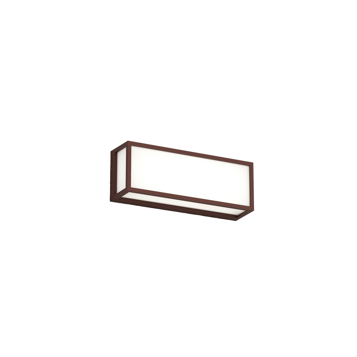 OSAKA/RG-CO OSAKA APPLIQUE/PLAFONIERA RETTANGOLARE GRANDE 30CM. 3 LUCI CORTEN IP54 GX53 NON INCLUSE
