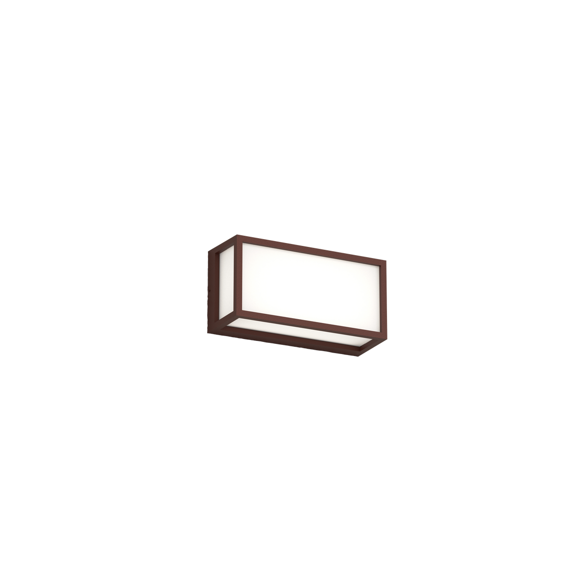 OSAKA/RP-CO OSAKA APPLIQUE/PLAFONIERA RETTANGOLARE PICCOLA 22CM. 2 LUCI CORTEN IP54 GX53 NON INCLUSE