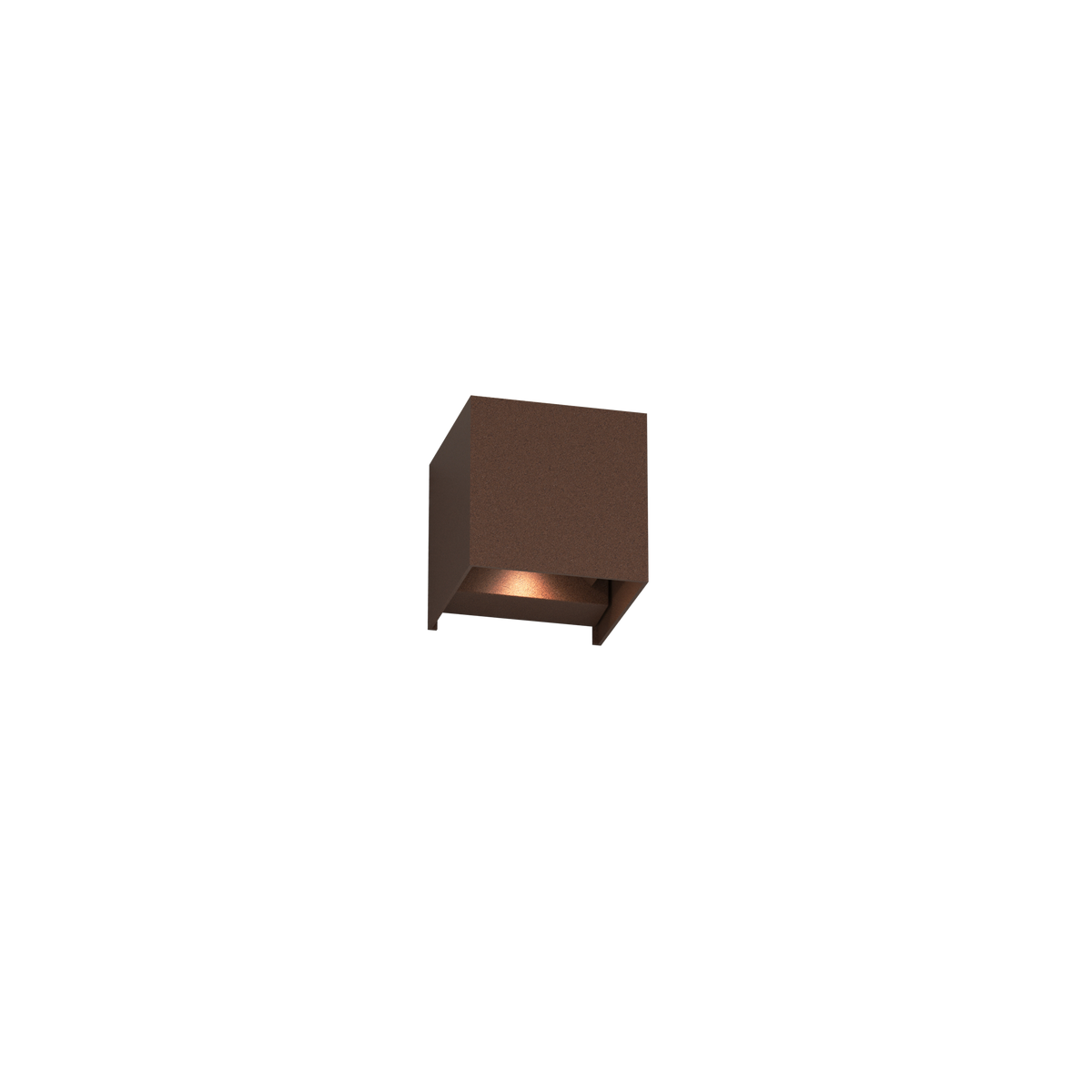 PERTH/AP-CO PERTH APPLIQUE BIEMISSIONE 10X10CM CORTEN 10W LED INTEGR. CCT3000/4000 IP65