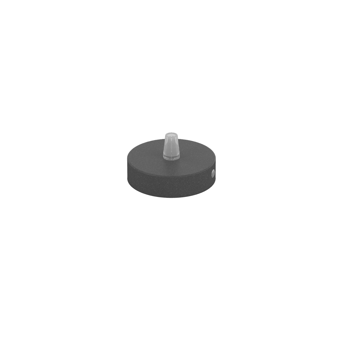 ROSONE D.8 CM. TONDO GRIGIO ANTRACITE CON SERRACAVO ESTERNO