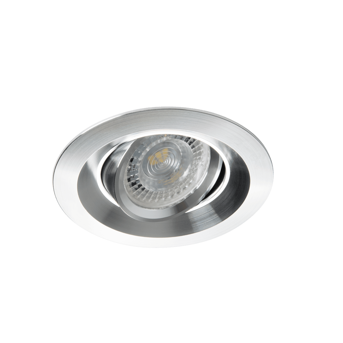 WIND-T-AL FARETTO INCASSO IP20 ORIENTABILE TONDO ALLUMINIO CON PORTALAMPADA GU10