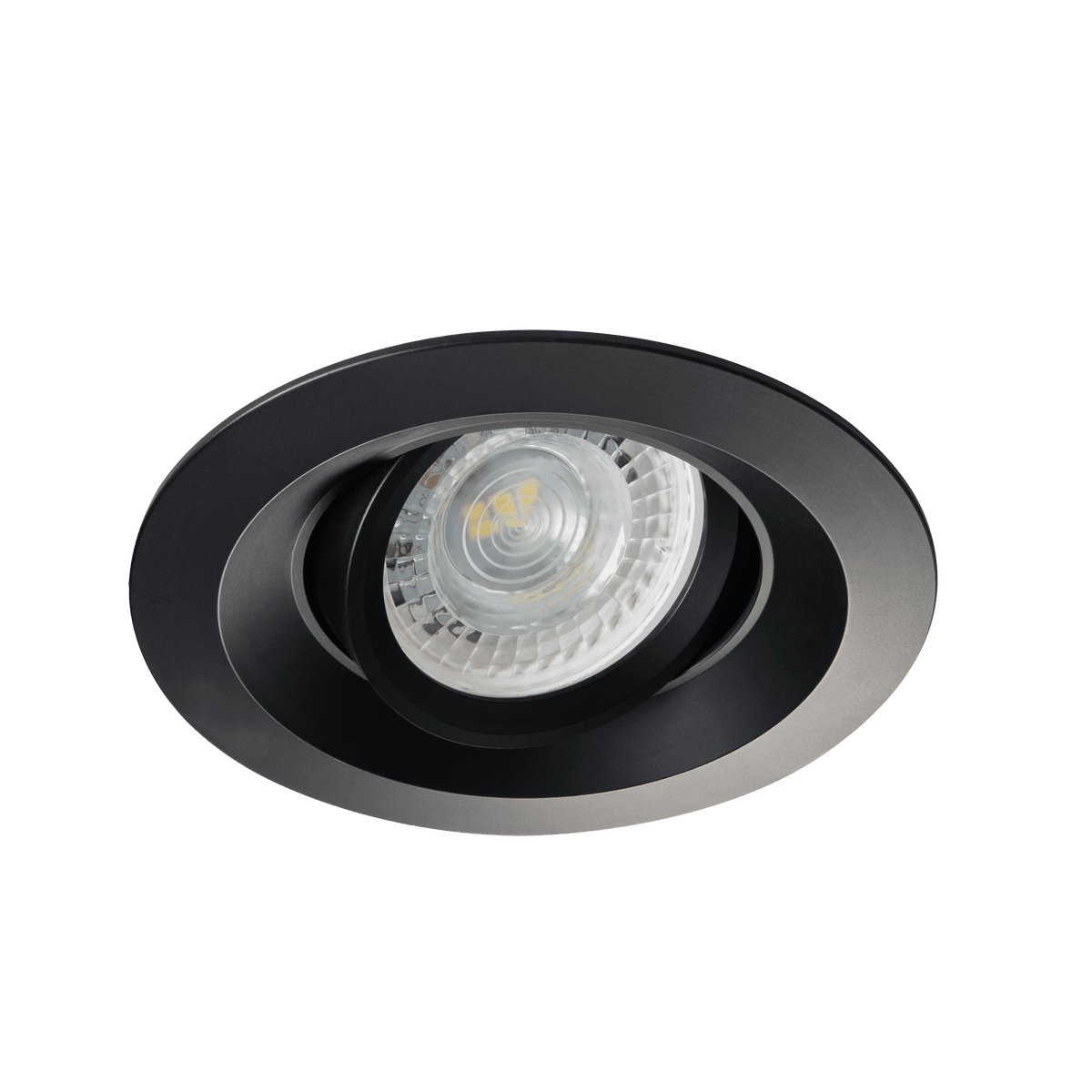 FARETTO INCASSO IP20 ORIENTABILE TONDO NERO CON PORTALAMPADA GU10
