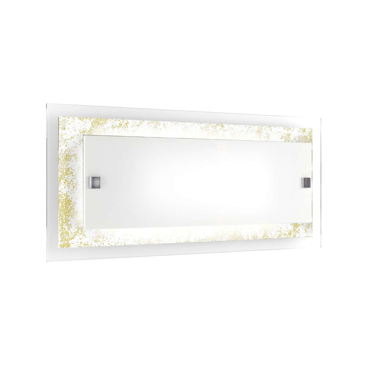 1087/AG-FO TRAY APPLIQUE GRANDE 2 LUCI FOGLIA ORO