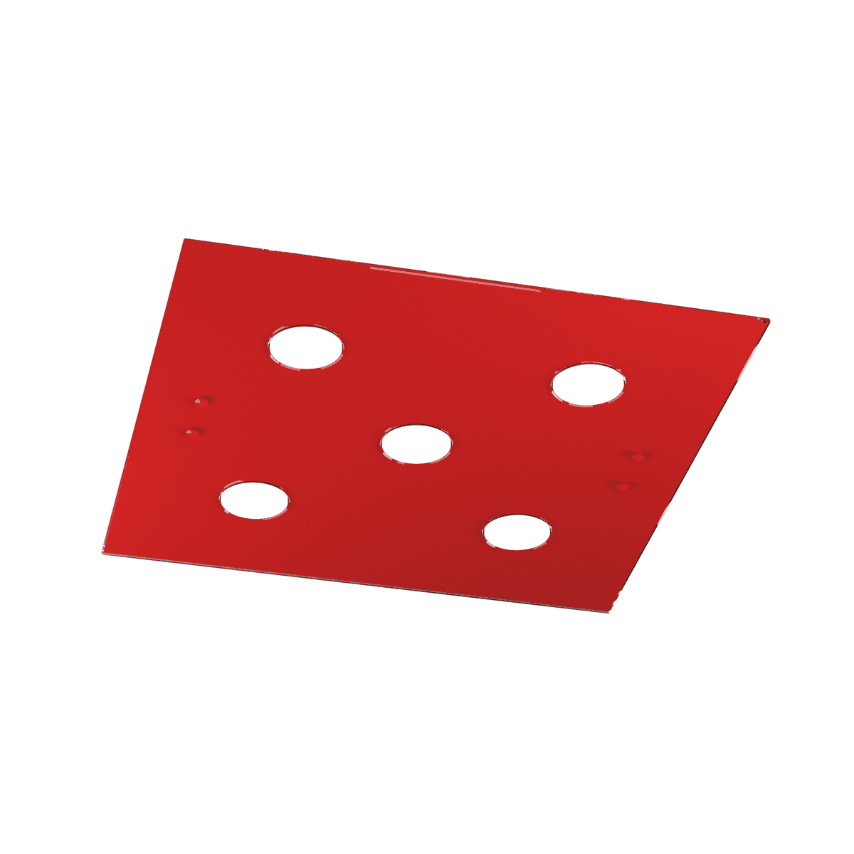 1141/PL5-RO PATH PLAFONIERA 5 LUCI QUADRA ROSSO