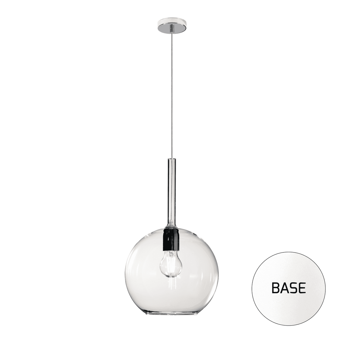 1155BI/SG-TR FUTURE SOSP. BIANCO 1 LUCE GRANDE TRASPARENTE