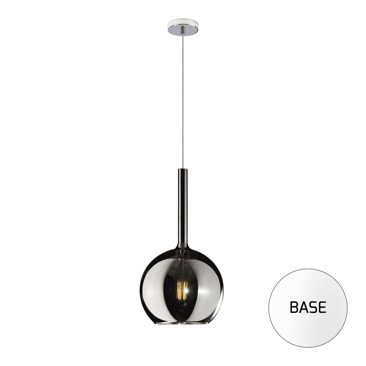 1155BI/SM-CR FUTURE SOSP. BIANCO 1 LUCE MEDIA CROMO