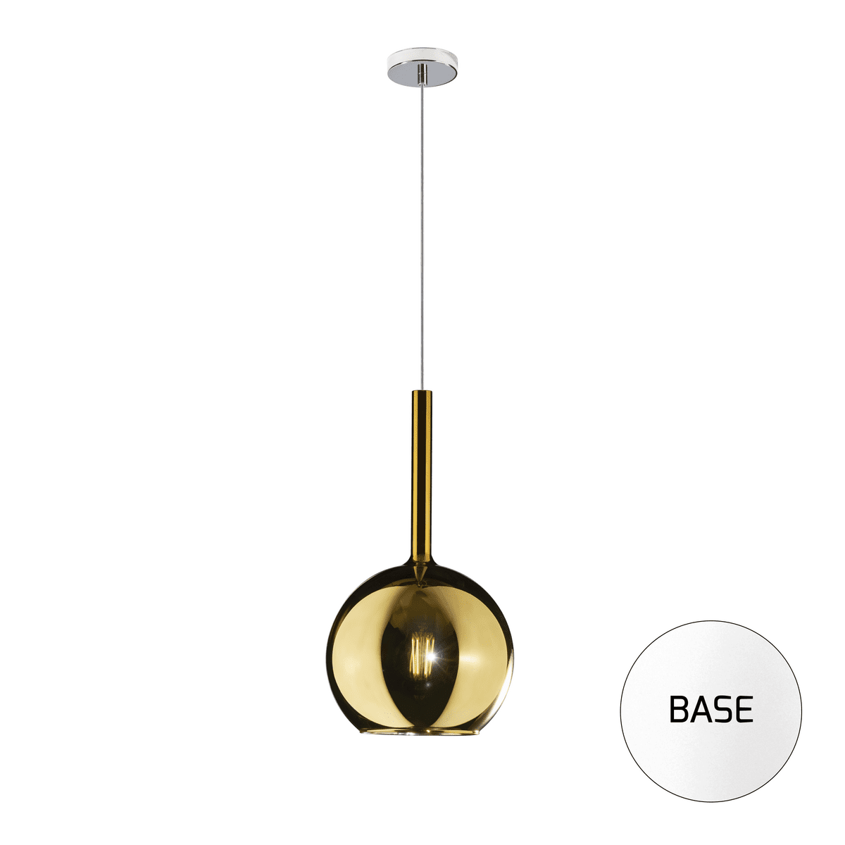 1155BI/SM-OR FUTURE SOSP. BIANCO 1 LUCE MEDIA ORO