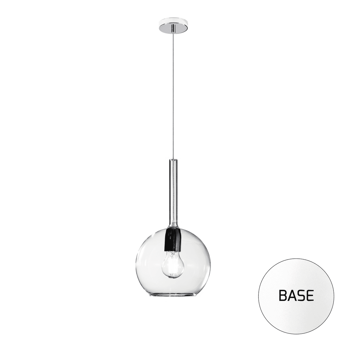 1155BI/SM-TR FUTURE SOSP. BIANCO 1 LUCE MEDIA TRASPARENTE