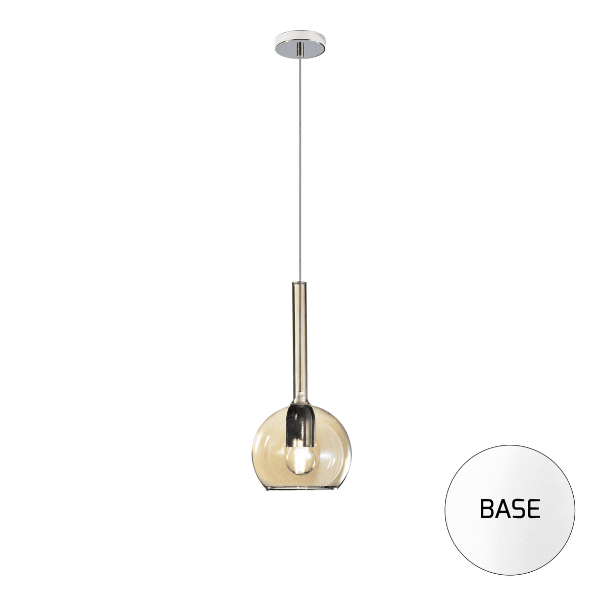 1155BI/SP-AM FUTURE SOSP. BIANCO 1 LUCE PICCOLA AMBRA