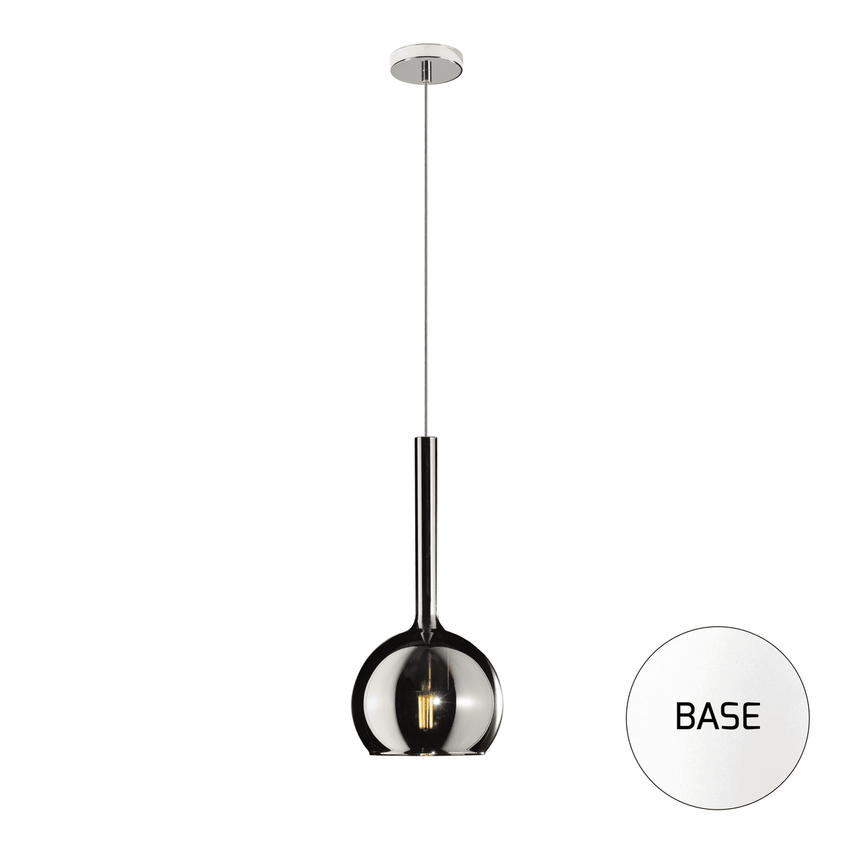 1155BI/SP-CR FUTURE SOSP. BIANCO 1 LUCE PICCOLA CROMO
