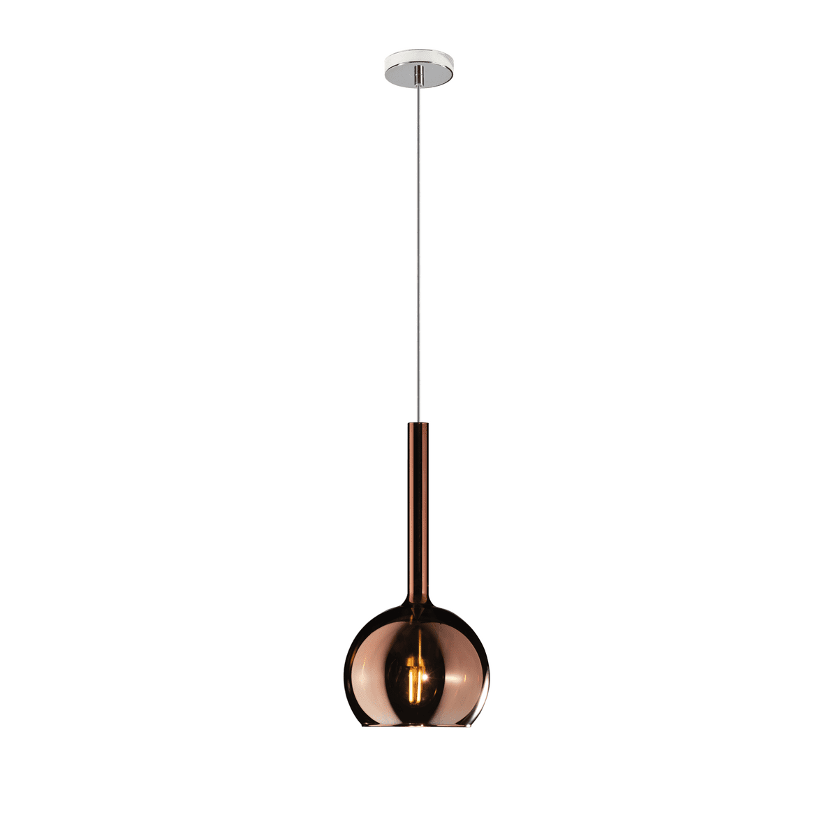 1155CR/SP-RA FUTURE SOSP. CROMO 1 LUCE PICCOLA RAME