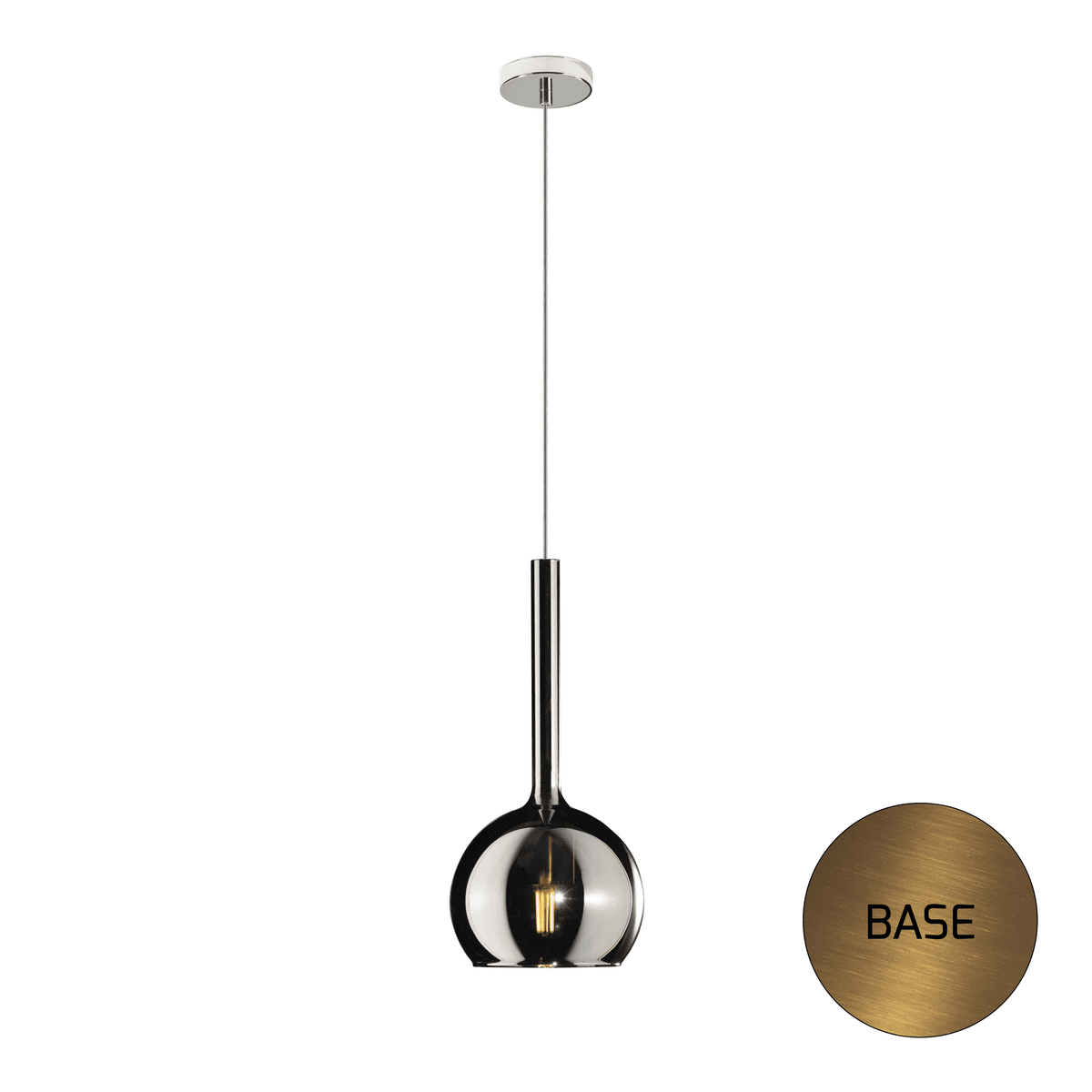 1155OS/SP-CR FUTURE SOSP. OTTONE SAT. 1 LUCE PICCOLA CROMO