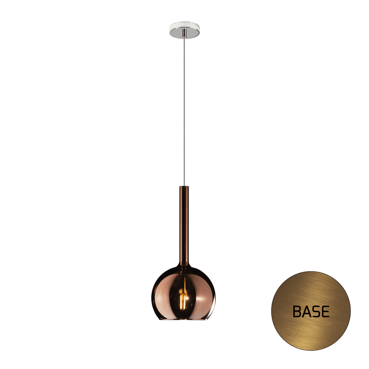 1155OS/SP-RA FUTURE SOSP. OTTONE SAT. 1 LUCE PICCOLA RAME