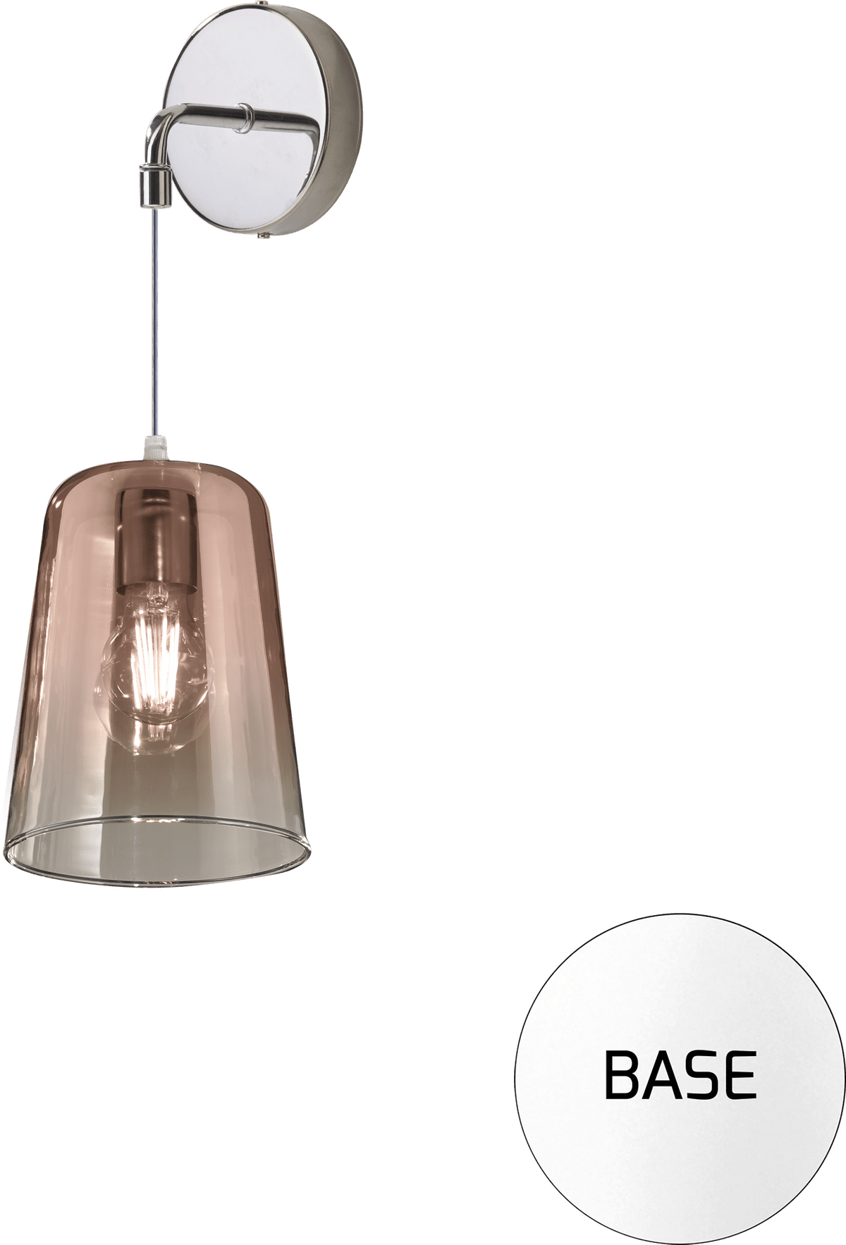 SHADED APPLIQUE BIANCO REGOLABILE 1 LUCE RAME